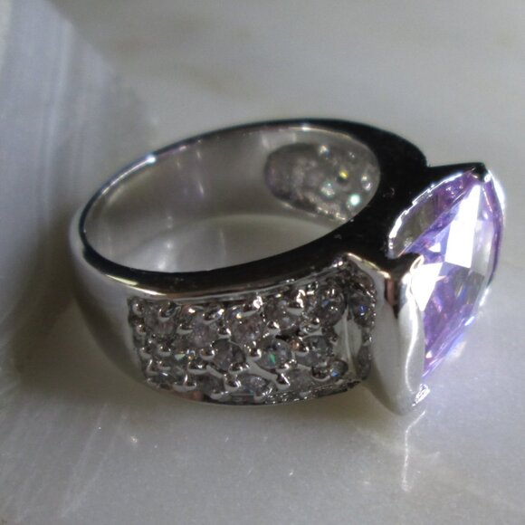 Lilac Ice CZ Fashion Ring - Picture 5 of 8